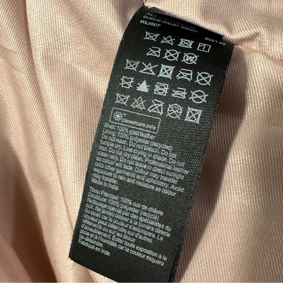 All Saints Suede Dalby Biker Jacket Pink - Picture 9 of 12